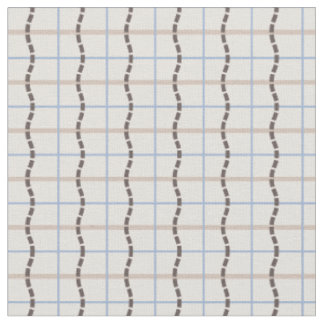 Tissu mosaïque géométrique apaisante - taupe bleu