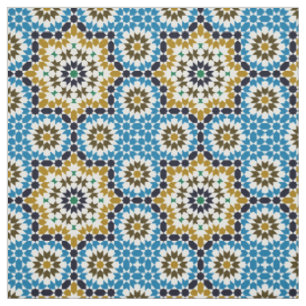 Tissu Mosaique Marocaine Motif Géométrique Traditionnel