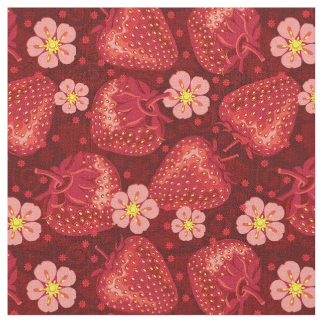 Tissu Motif 2 2 de fraise (Fermer)