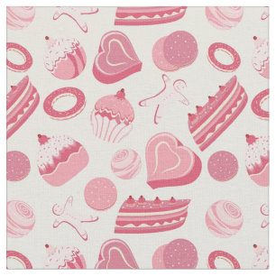 Tissu Motif 2 de chocolat et de pâtisseries