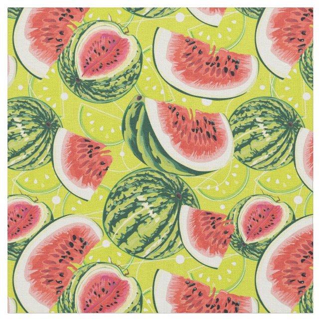 Tissu Motif 2 de pastèque (Fermer)