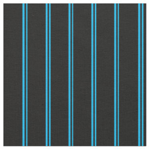 Tissu Motif à bande/à bande noire profond bleu ciel et n