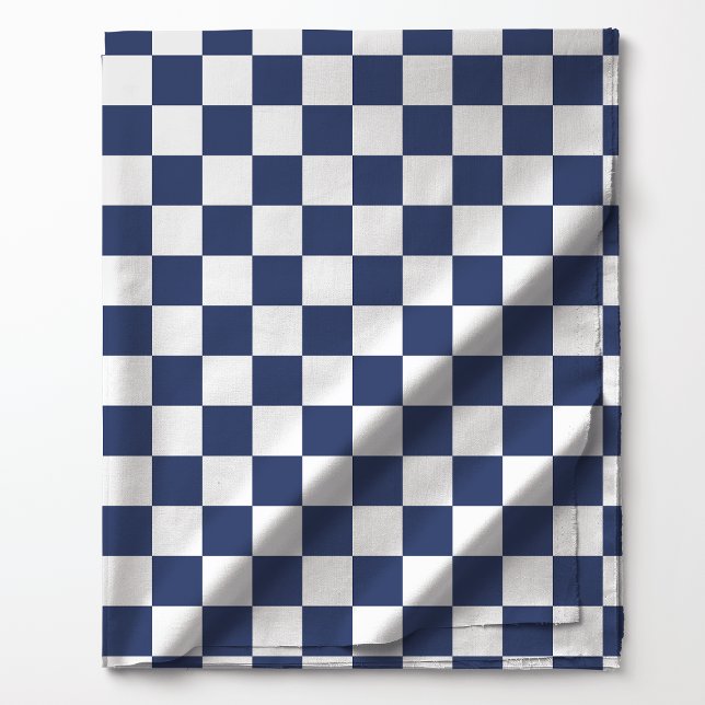 Tissu Motif à carreaux bleu marine et blanc (Créateur téléchargé)
