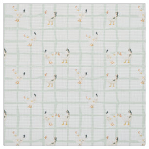 Tissu Motif à carreaux de pique-nique de poulet
