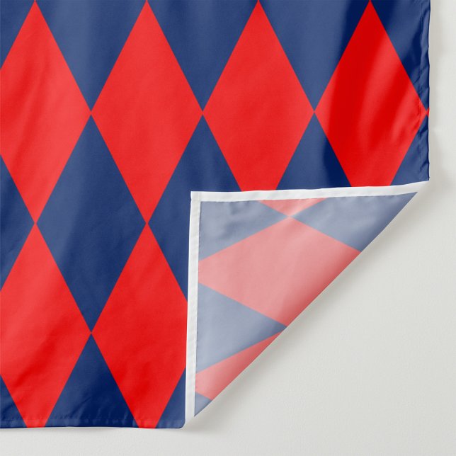 Tissu Motif à carreaux Harlequin rouge et bleu  (Créateur téléchargé)