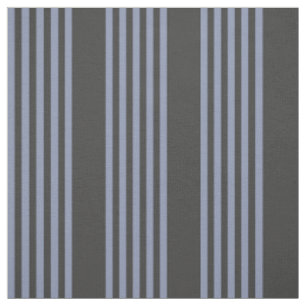 Tissu Motif à cinq bandes bleu-gris et charbon