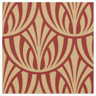 Tissu Motif à échelle de poisson de feuillage Art déco v