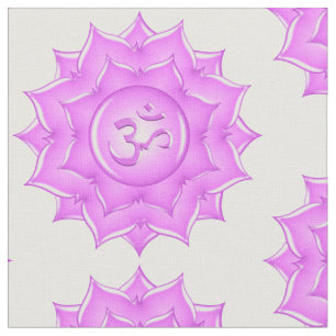 Tissu Motif à fleurs Lotus en verre rose