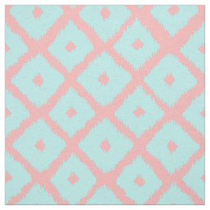 Tissu Motif à la mode de corail turquoise moderne d'ika