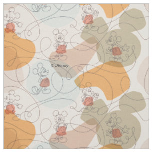 Tissu Motif à ligne continue de Mickey Mouse
