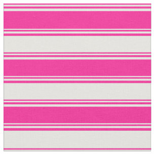 Tissu Motif à rayures de couleur rose et blanche profond