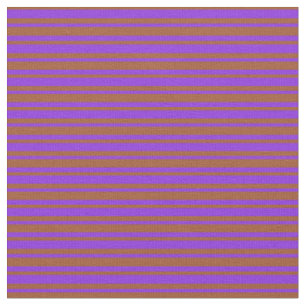 Tissu Motif à rayures de couleur sienne et violette