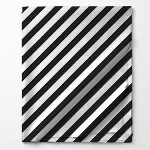 Tissu Motif à rayures diagonales noires