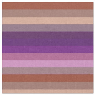 Tissu Motif à rayures horizontales Terre & Prune Rétro
