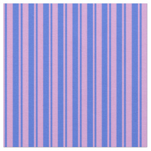 Tissu Motif à rayures Royal Bleu et Plum