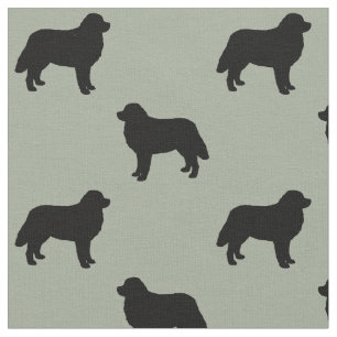 Tissu Motif à silhouettes de chien de montagne bernois
