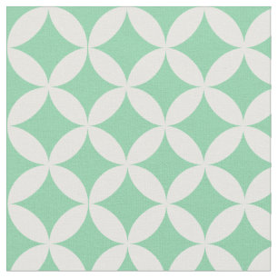 Tissu Motif à treillis diamant vert menthe tendance