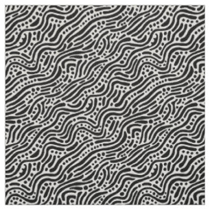 Tissu Motif Abstrait 110523 - noir et blanc