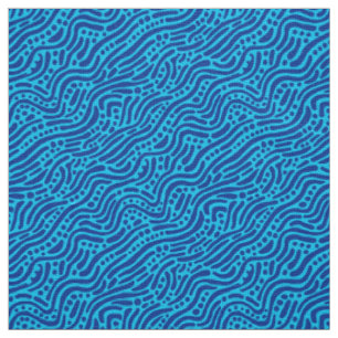 Tissu Motif Abstrait 110523 - Nuances de Bleu v2