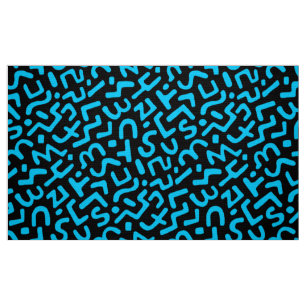 Tissu Motif Abstrait 170822 - Ciel bleu sur noir