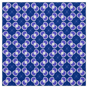 Tissu Motif Abstrait Bleu