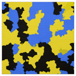 Tissu Motif Abstrait bleu jaune