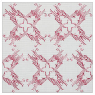 Tissu Motif abstrait de rose de damassé