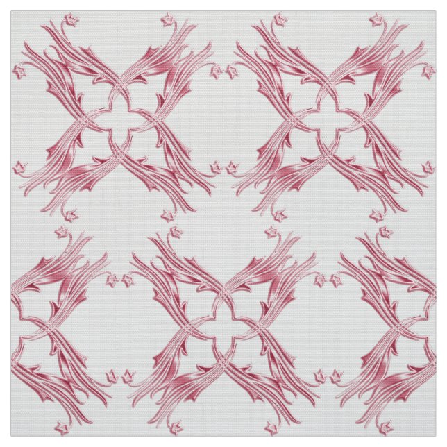 Tissu Motif abstrait de rose de damassé (Échantillon)