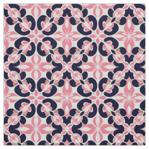 Tissu Motif Abstrait Floral Coloré