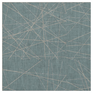 Tissu Motif Abstrait géométrique Beige et Aqua