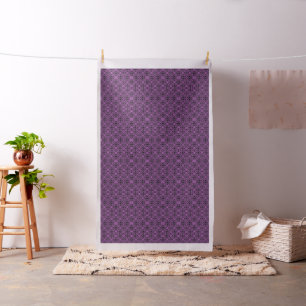 Tissu motif abstrait kaléidoscope violet