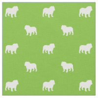 Motif anglais de silhouettes de bouledogue mignon
