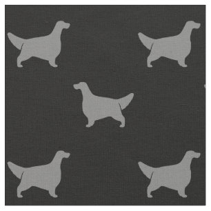 Tissu Motif anglais des silhouettes de chien de Setter