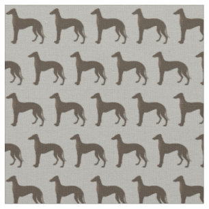Tissu Motif animal de silhouette de chien de lévrier