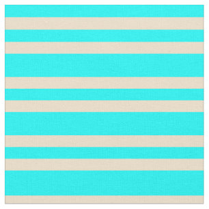 Tissu Motif Aqua and Tan Colored Stripes