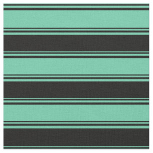 Tissu Motif Aquamarine et Black Stripes/Lines