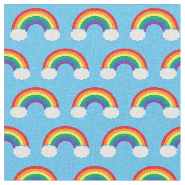 Tissu Motif arc-en-ciel mignon (Fermer)