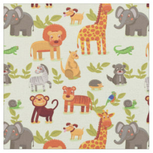 Tissu Motif avec des animaux de bande dessinée