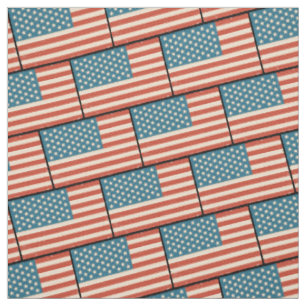 Tissu Motif avec drapeau vintage des États-Unis