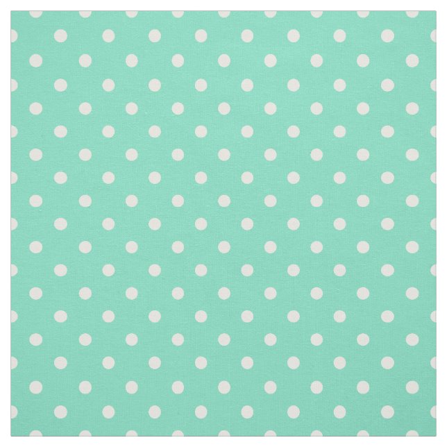 Tissu Motif blanc vert en bon état de tache de point de (Échantillon)