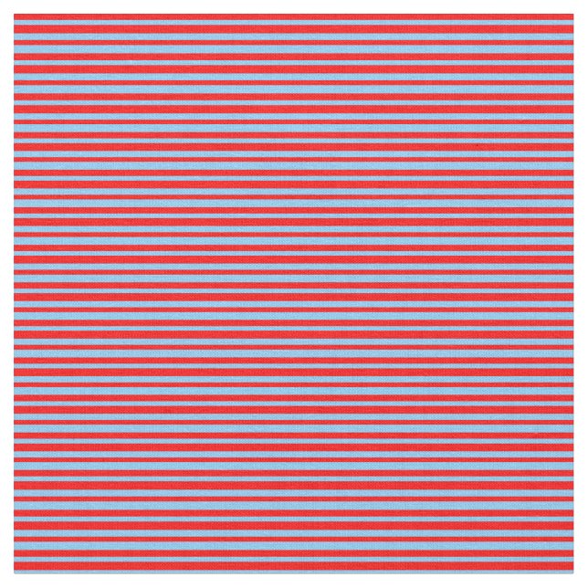 Tissu Motif bleu ciel clair et rouge (Fermer)