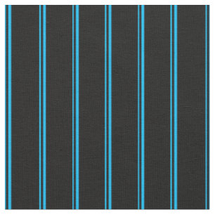Tissu Motif bleu ciel profond et noir