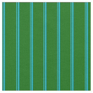 Tissu Motif bleu ciel profond et vert foncé