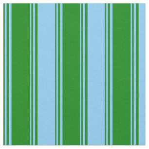 Tissu Motif bleu ciel vert et clair