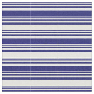 Tissu Motif bleu et blanc de minuit