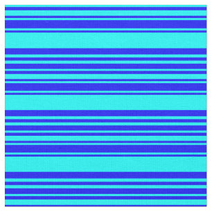Tissu Motif Bleu et Cyan rayé/Linté