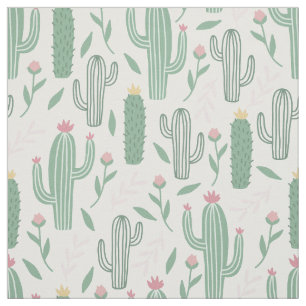 Tissu motif botanique de Cactus