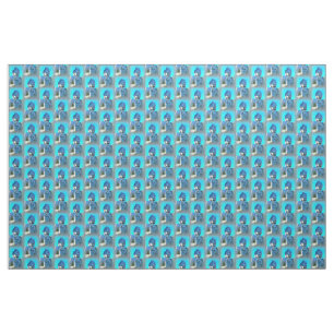 Tissu motif bouddha bleu