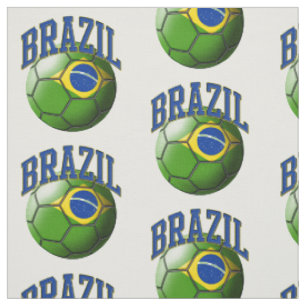 Tissu Motif brésilien du ballon de football