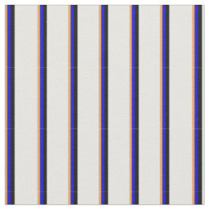 Tissu Motif Brown, bleu, noir et blanc
